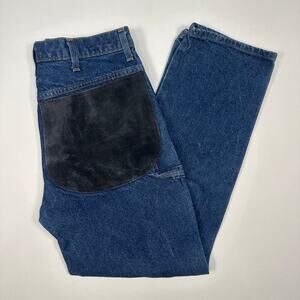 Vintage 1990’s JD’s American Workwear Utility Jeans with Suede Pockets and Knees